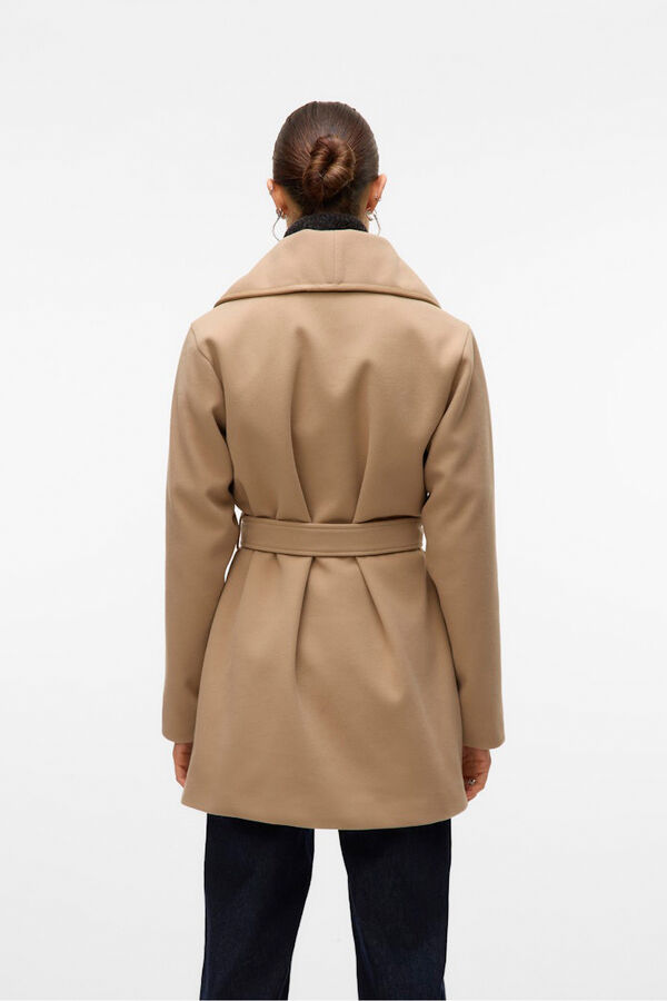 Vero Moda Sobretudo curto de pano Castanho
