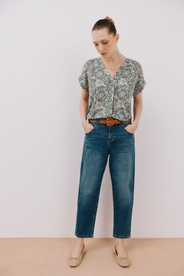 Cortefiel Printed v top Multicolour
