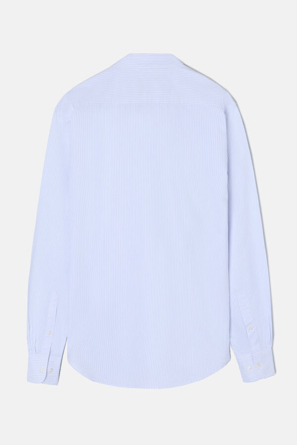 Silbon Camisa esportiva riscas Oxford Cinzento