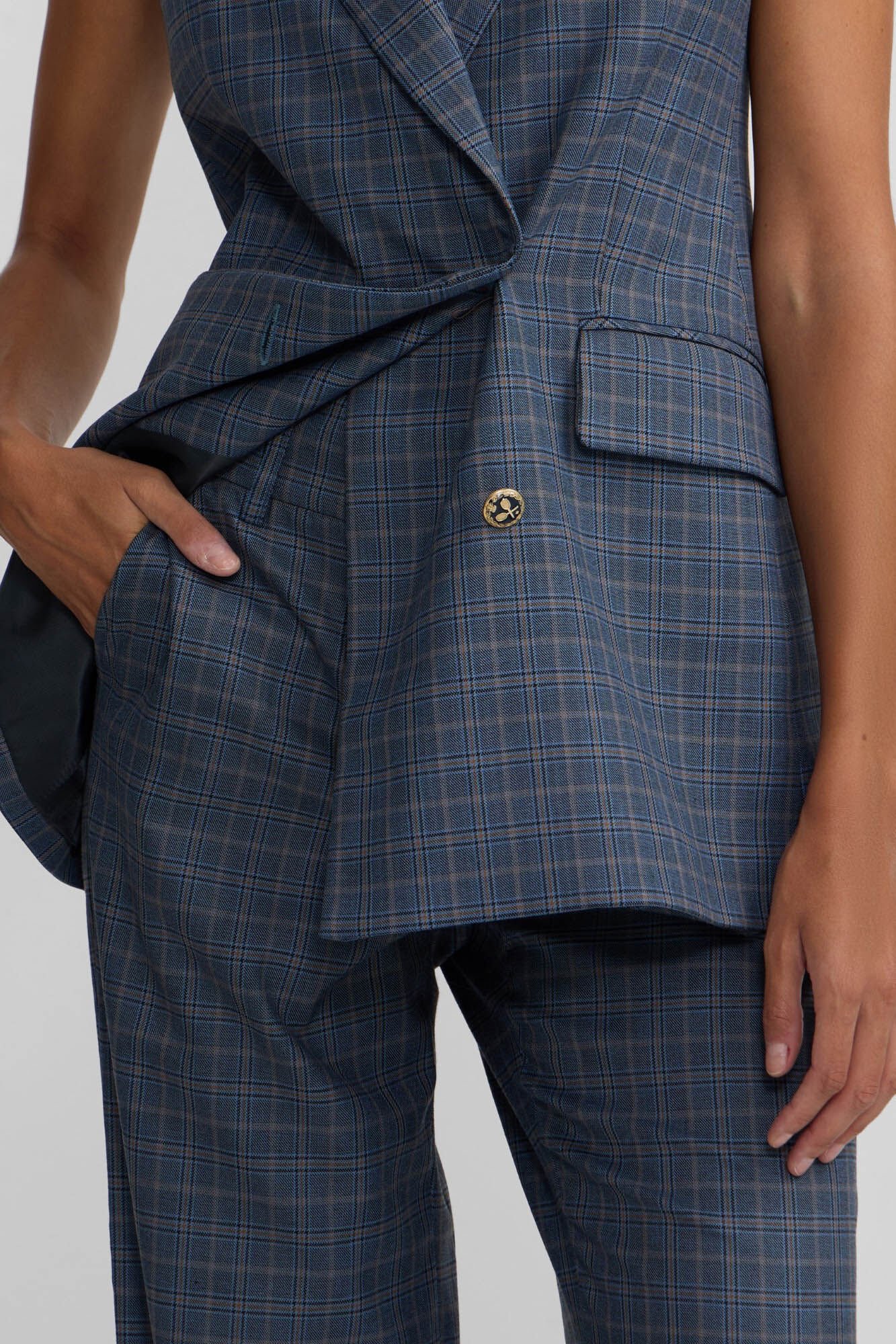 Silbon Pantal&oacute;n vestir cuadros