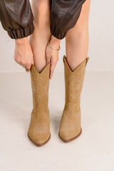 Bryan Stepwise Botas cowboy de piel Jandra Beige
