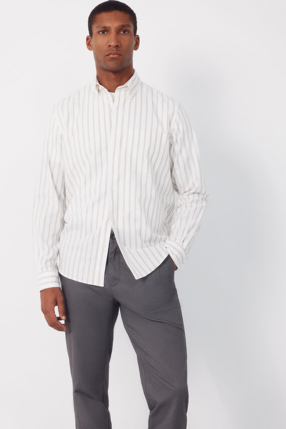 Camisa rayas oxford slub