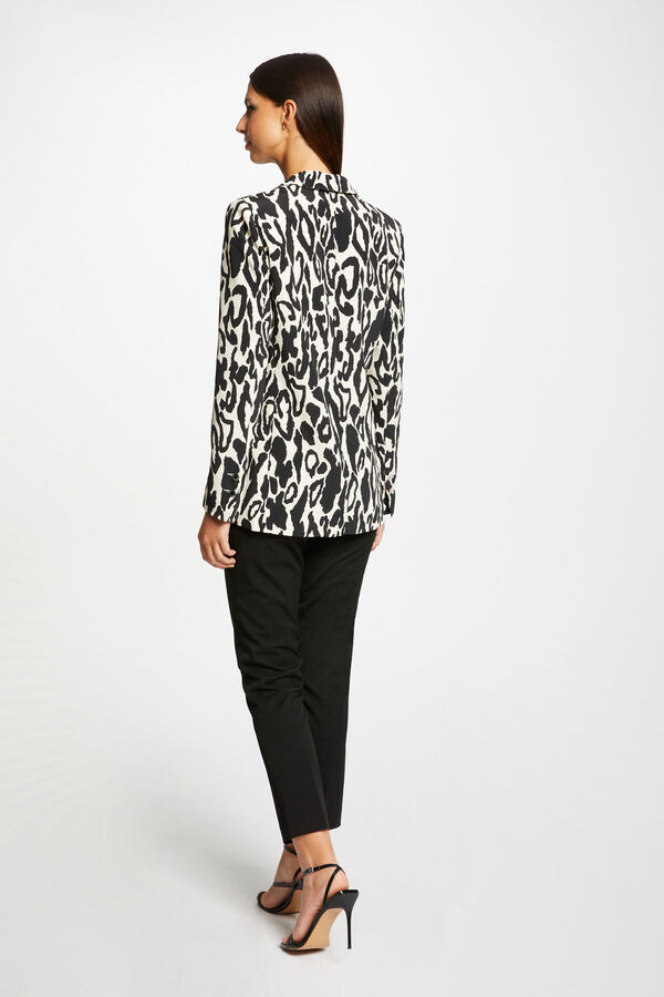 Morgan Animal print tailored jacket Printed white