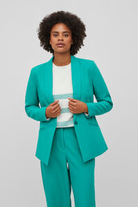 Cortefiel Classic-cut long-sleeved blazer Green