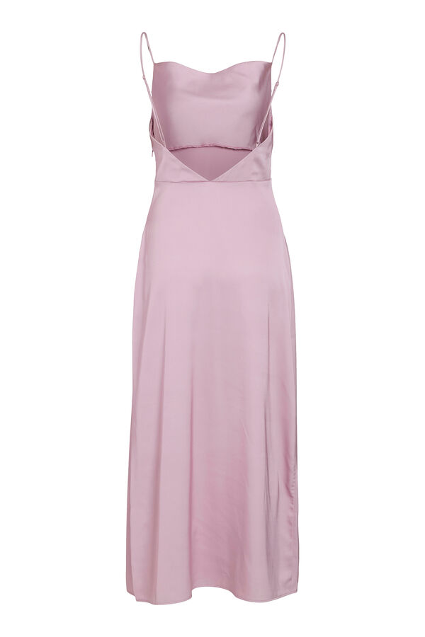 Vila Vestido midi acetinado Roxo