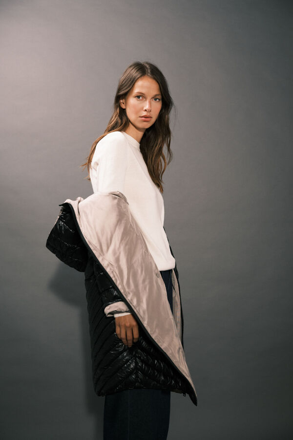 Cortefiel Reversible thermolite® anorak Black