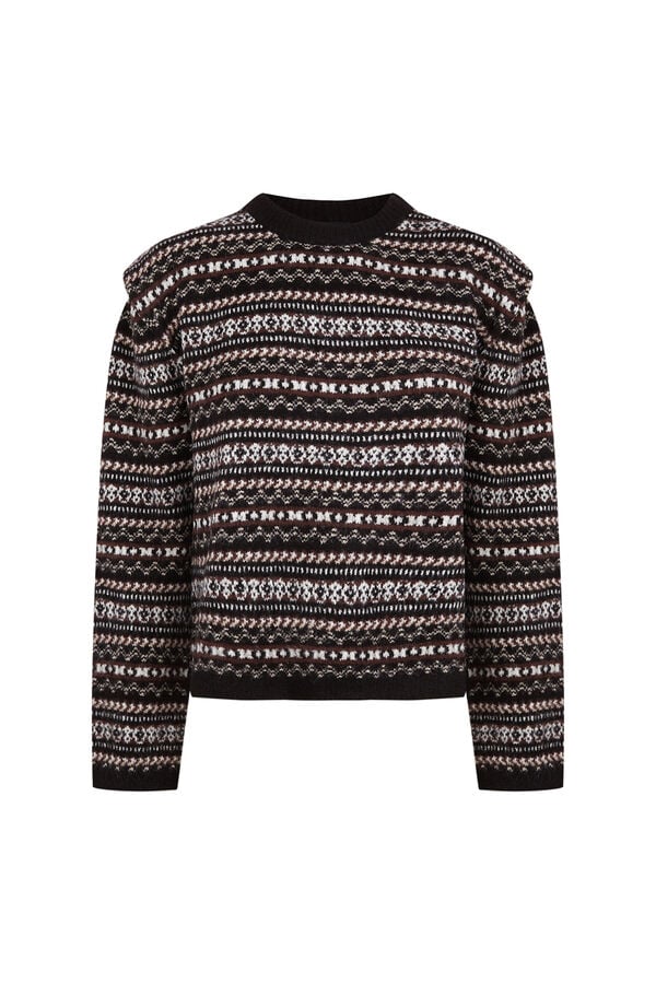 Cortefiel Fair Isle jumper Black
