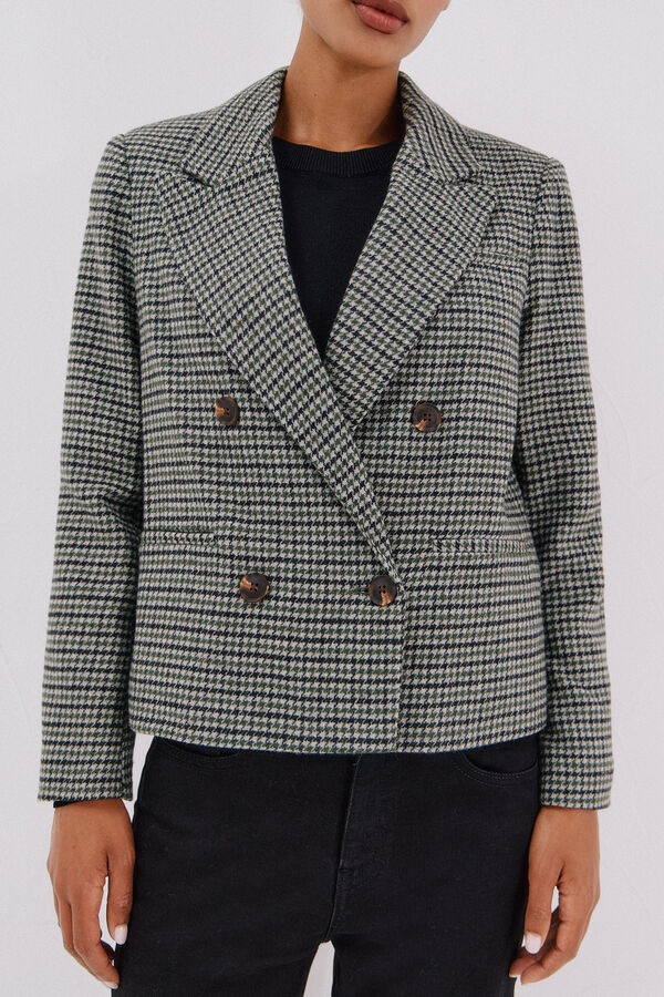 Cortefiel Blazer curto Verde