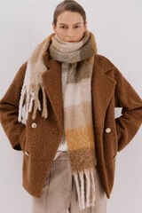 Cortefiel Short soft fabric coat Beige