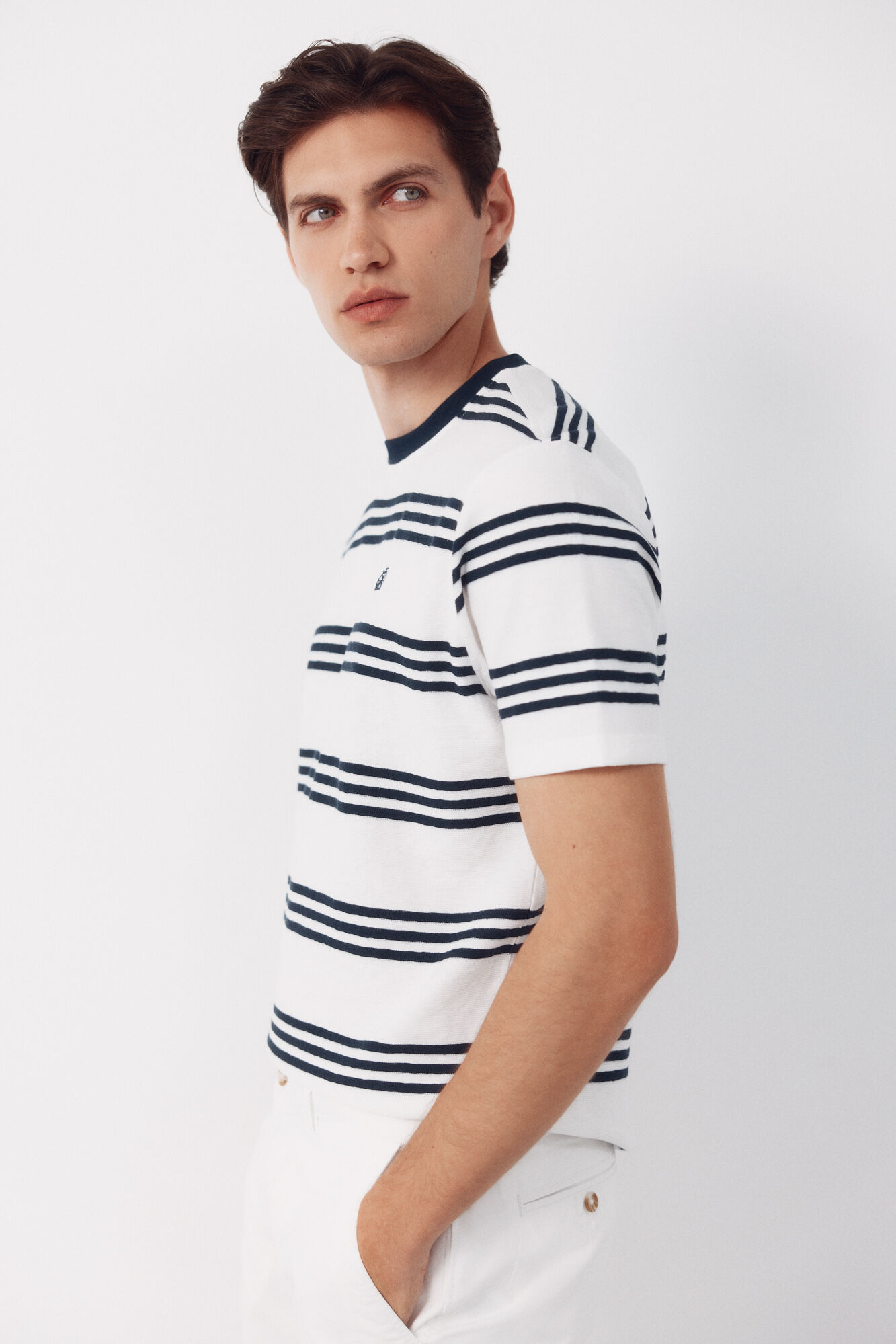 Cortefiel Striped structure T-shirt