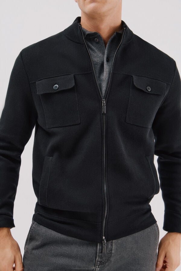 Cortefiel Christmas jersey-knit  Black