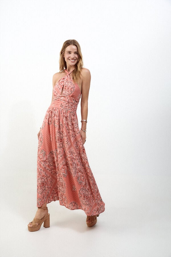 Slowlove Vestido estampado halter Multicolor