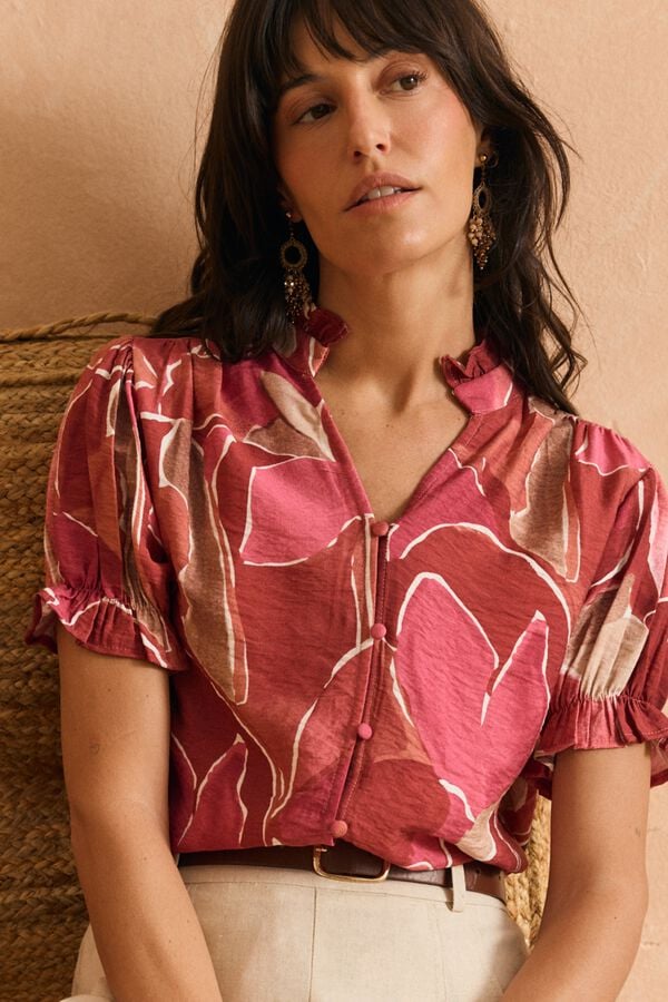 Pol&iacute;n Et Moi Blusa com bot&otilde;es Casilda Subiu