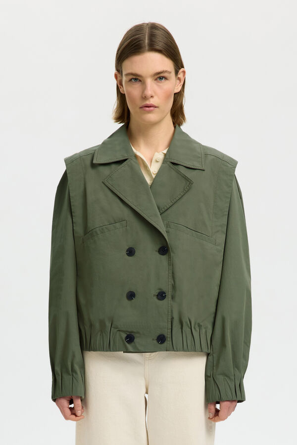 Selected Blus&atilde;o bomber cruzado Verde