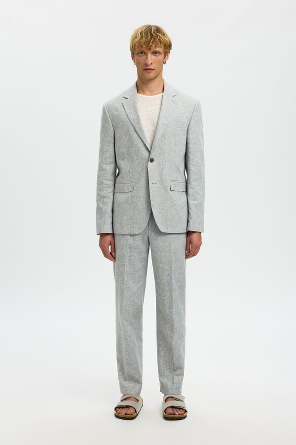 Selected Cal&ccedil;a de linho de vestir Verde