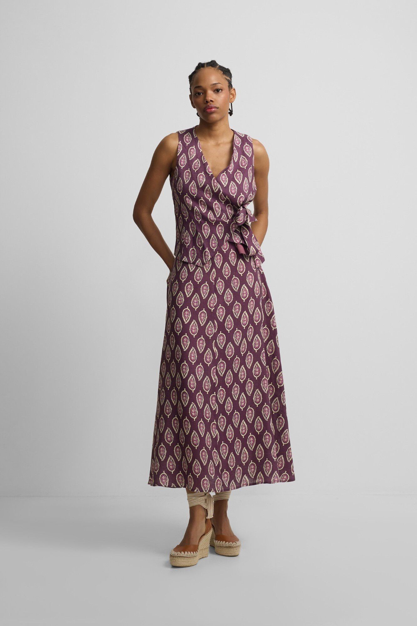 Silbon Long printed skirt