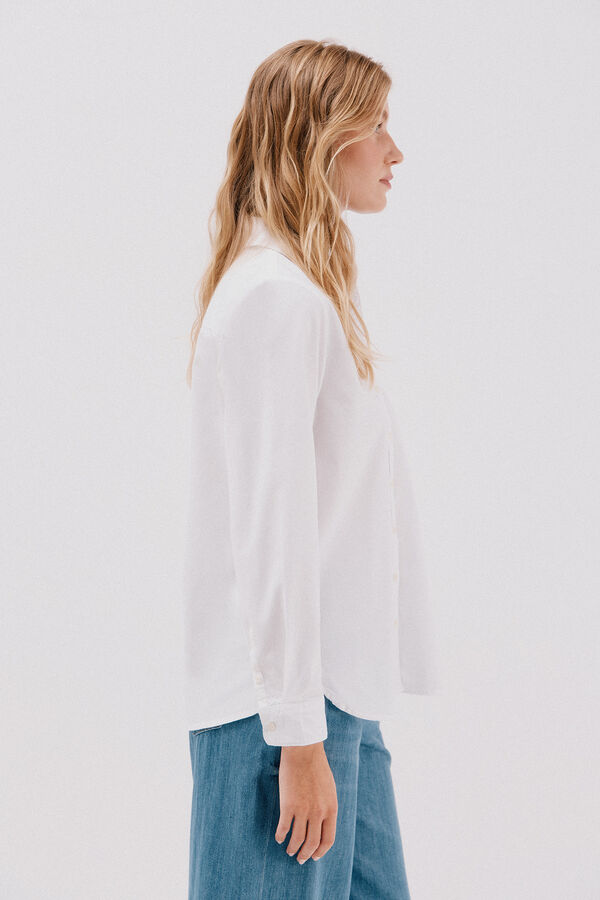 Cortefiel Camisa oxford Blanco