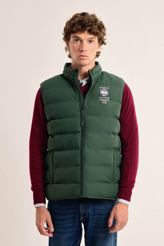 Chaleco acolchado color verde modelo Escudo