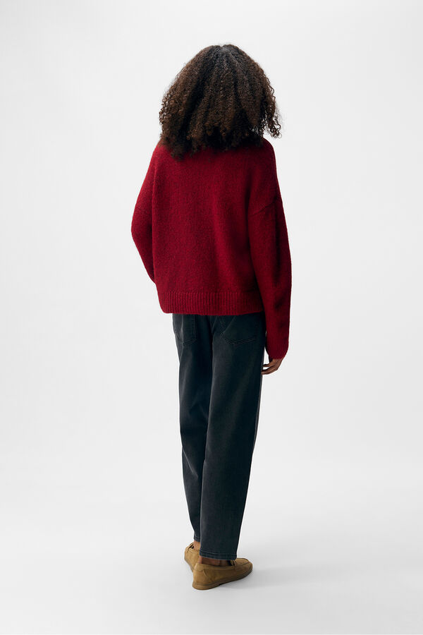 Object Camisola de lã com gola redonda Vermelho