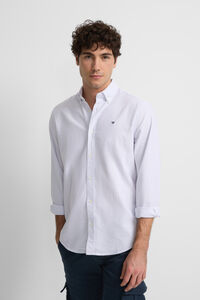 Silbon Camisa esportiva riscas Oxford