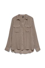 Vero Moda Curve Camisa fluida de riscas Castanho