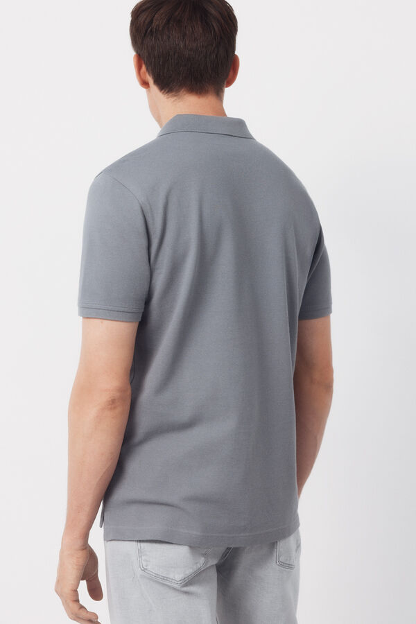 Cortefiel Basic piqué polo shirt Grey