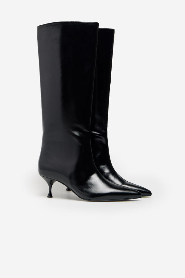 Cortefiel Thin heel boot Black