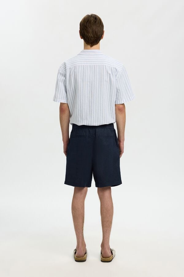 Selected Linen short trousers Navy