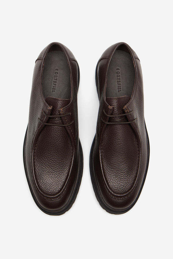 Cortefiel Lace-up trainers Dark brown