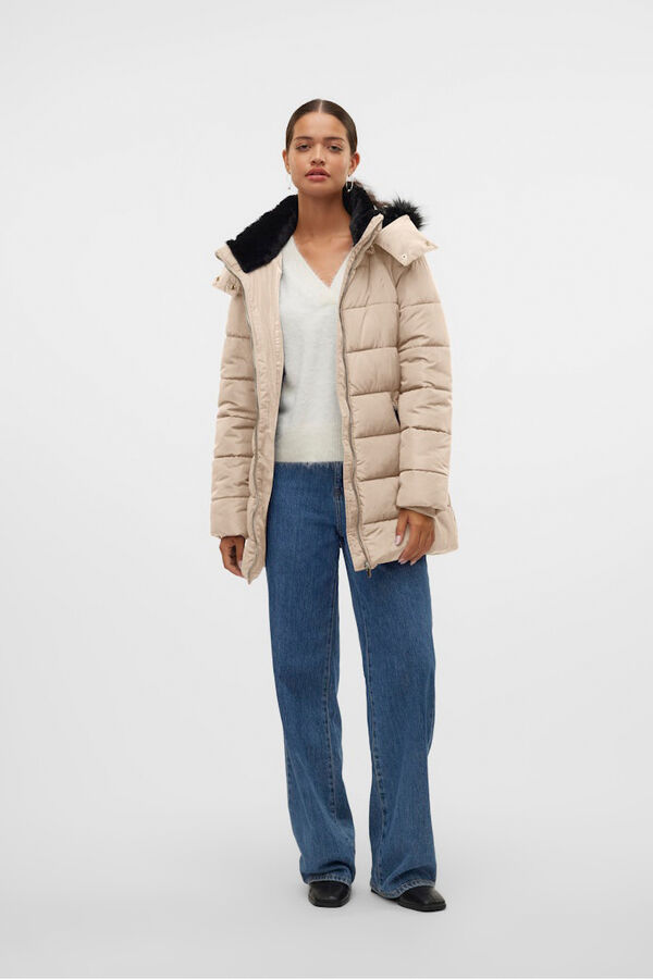 Vero Moda Casaco midi sobretudo  Castanho