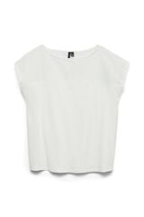 Vero Moda Top de manga curta com detalhes vazados Branco