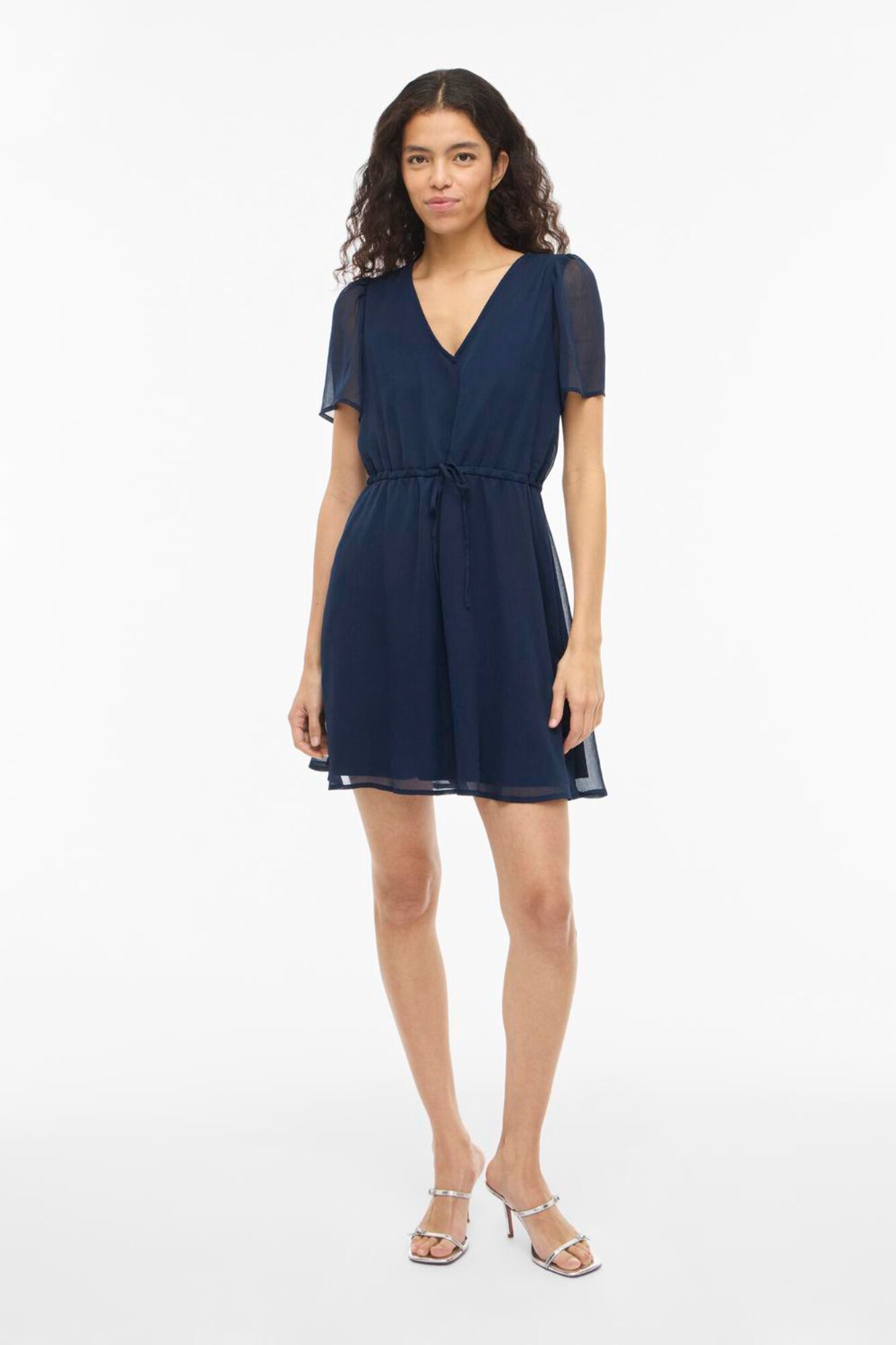 Vila Vestido curto de chiffon