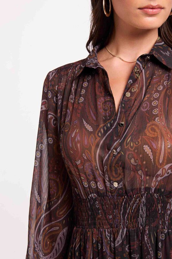 Morgan Chiffon long dress Multicolour