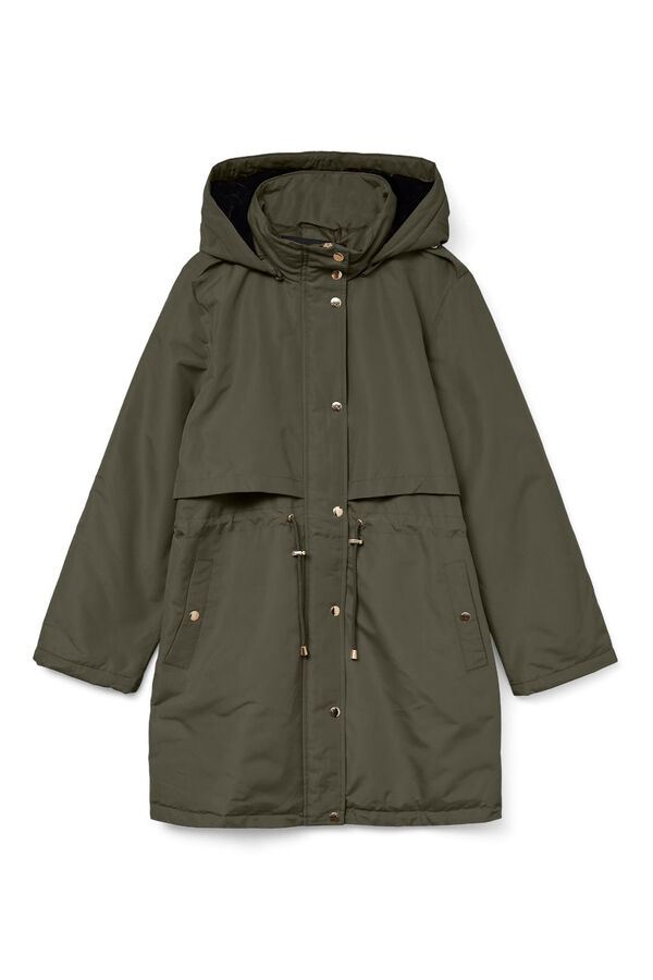 Vero Moda Parka com botões prateados  Verde