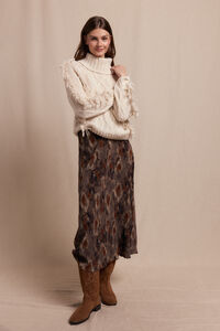 Slowlove Saia midi estampada