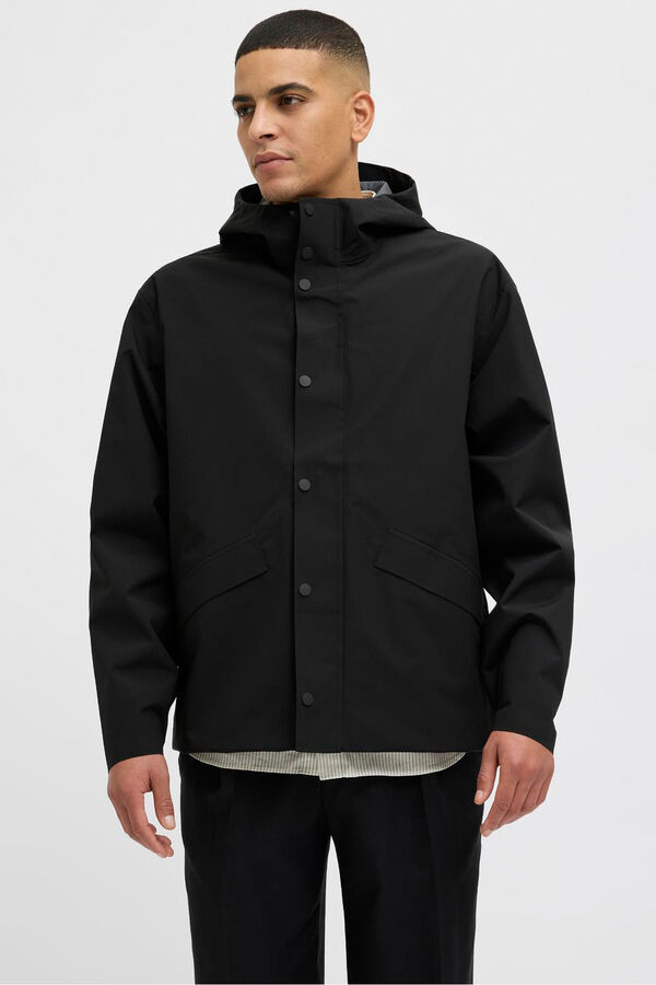 Jack & Jones Regular fit waterproof jacket Black