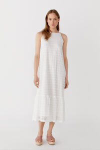 Cortefiel Jersey-knit dress White