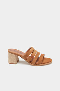 Cortefiel Palmar split leather sandals Dark brown
