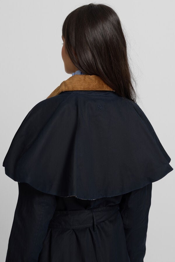 Silbon Parka longa encerada Azul