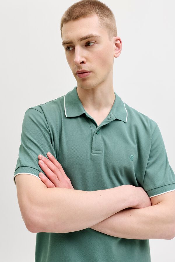 Jack & Jones Cotton short sleeve polo shirt Dark green