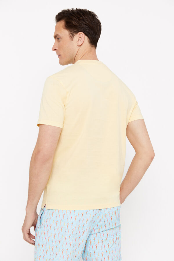 Cortefiel Graphic T-shirt Yellow