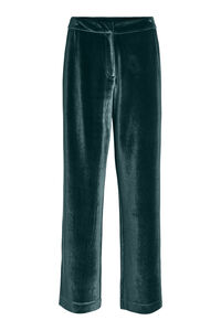 Cortefiel Total Look Velvet high-rise trousers Green