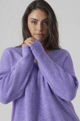 Vero Moda Curve Camisola de malha gola em bico tamanho grande  Roxo