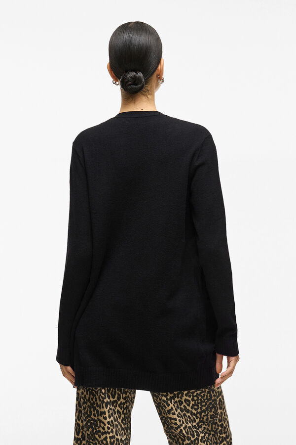 Vila Jersey-Knit cardigan jacket Black