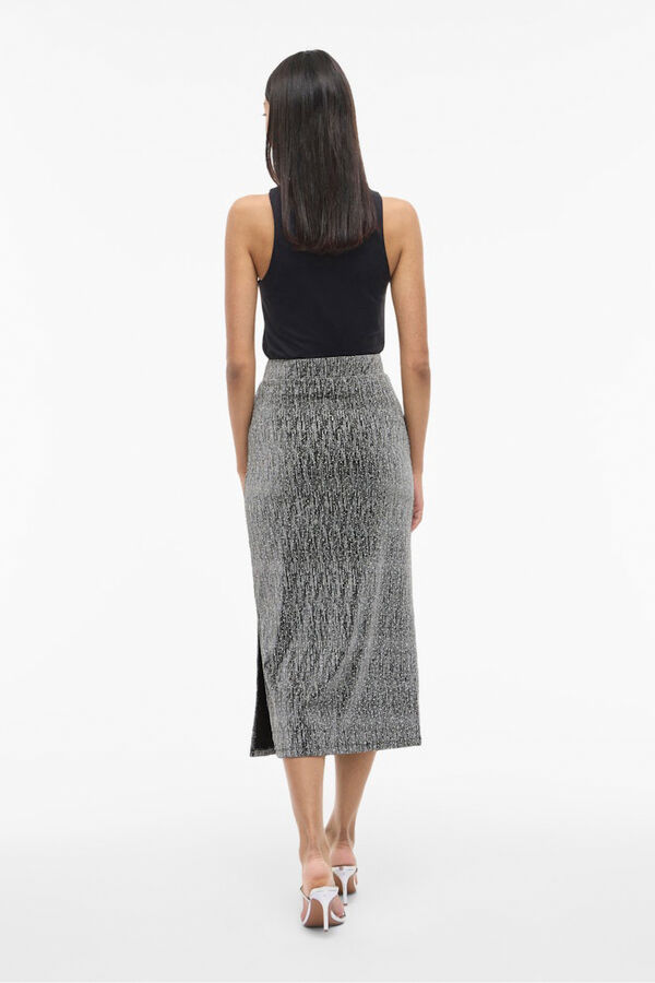 Vila Saia midi com glitter Cinzento