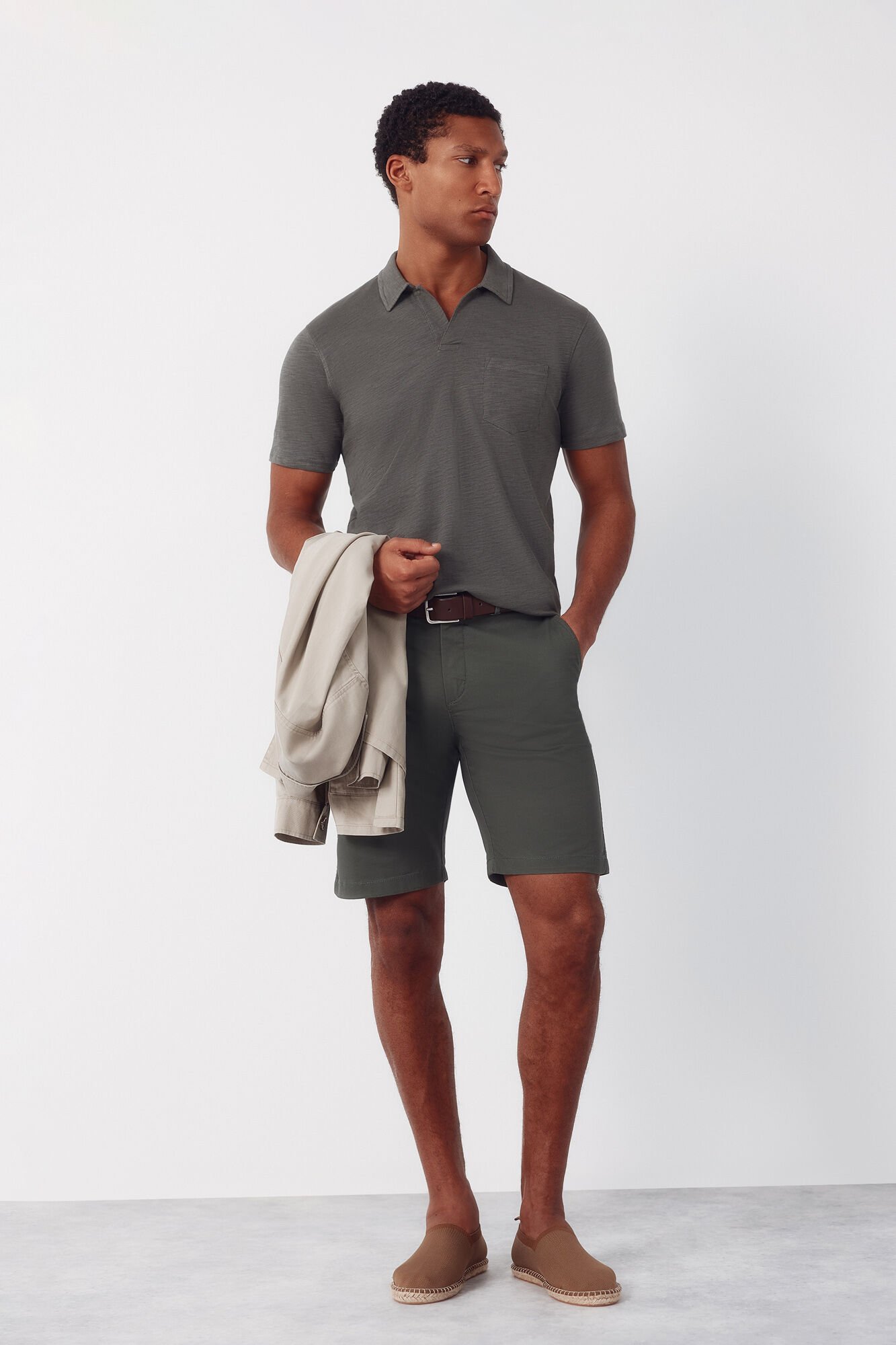 Cortefiel Polo liso slub