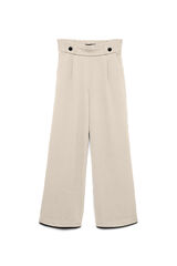 Vero Moda Cal&ccedil;as compridas com bot&otilde;es Tostado