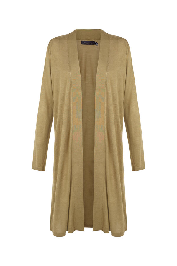 Cortefiel Fine knit jacket Green