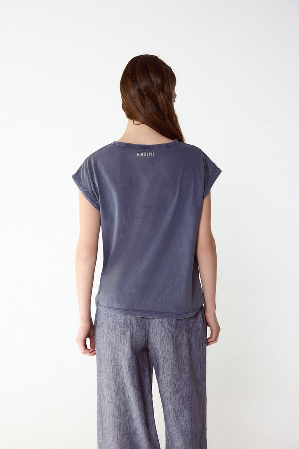 Slowlove Camiseta estampado bandana Azul