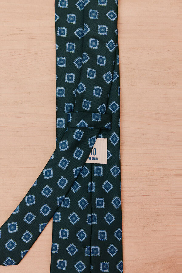 OOTO Patterned tie Dark green